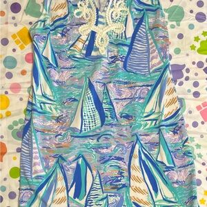 Lilly Pulitzer Blue and White Sailboat Dress